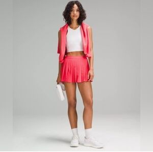NWT Lululemon High-Rise Pleated Tennis Skirt, Size 8, Glazed Pink